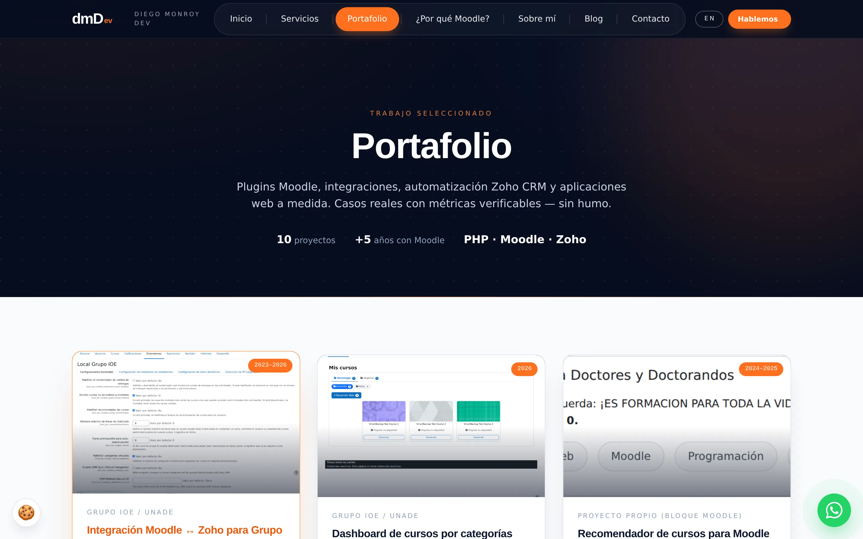 Esta misma web: portafolio Laravel bilingüe desde cero